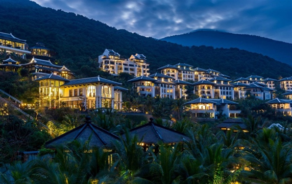Night view of the resort on Son Tra Peninsula