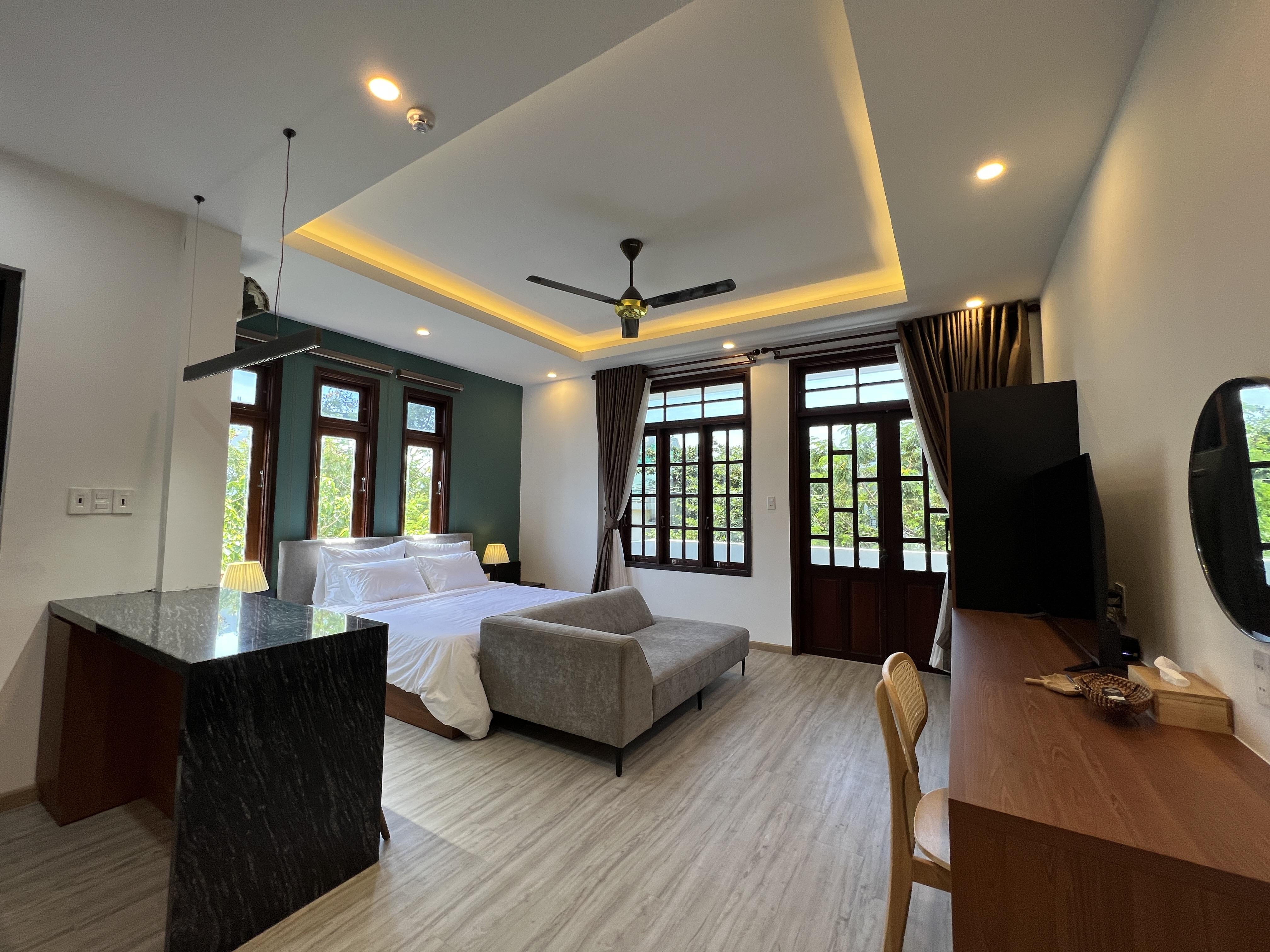 Qi Homestay、ミーケー ビーチ近くのマンスリー レンタル