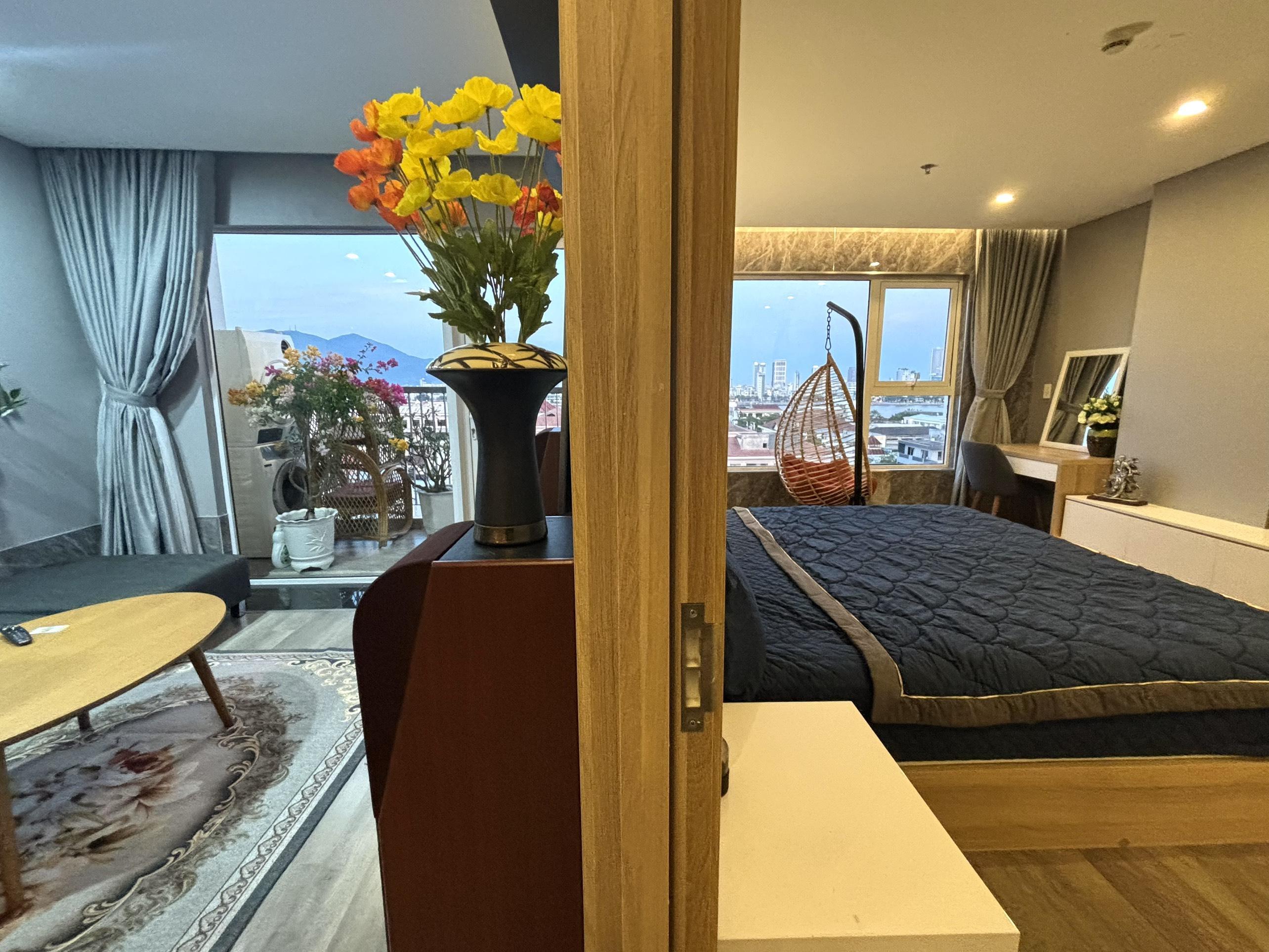 自然をテーマにした1ベッドルームアパートメント、ハン川ビュー付き - Fhome Zen Diamond Suites（ダナン）