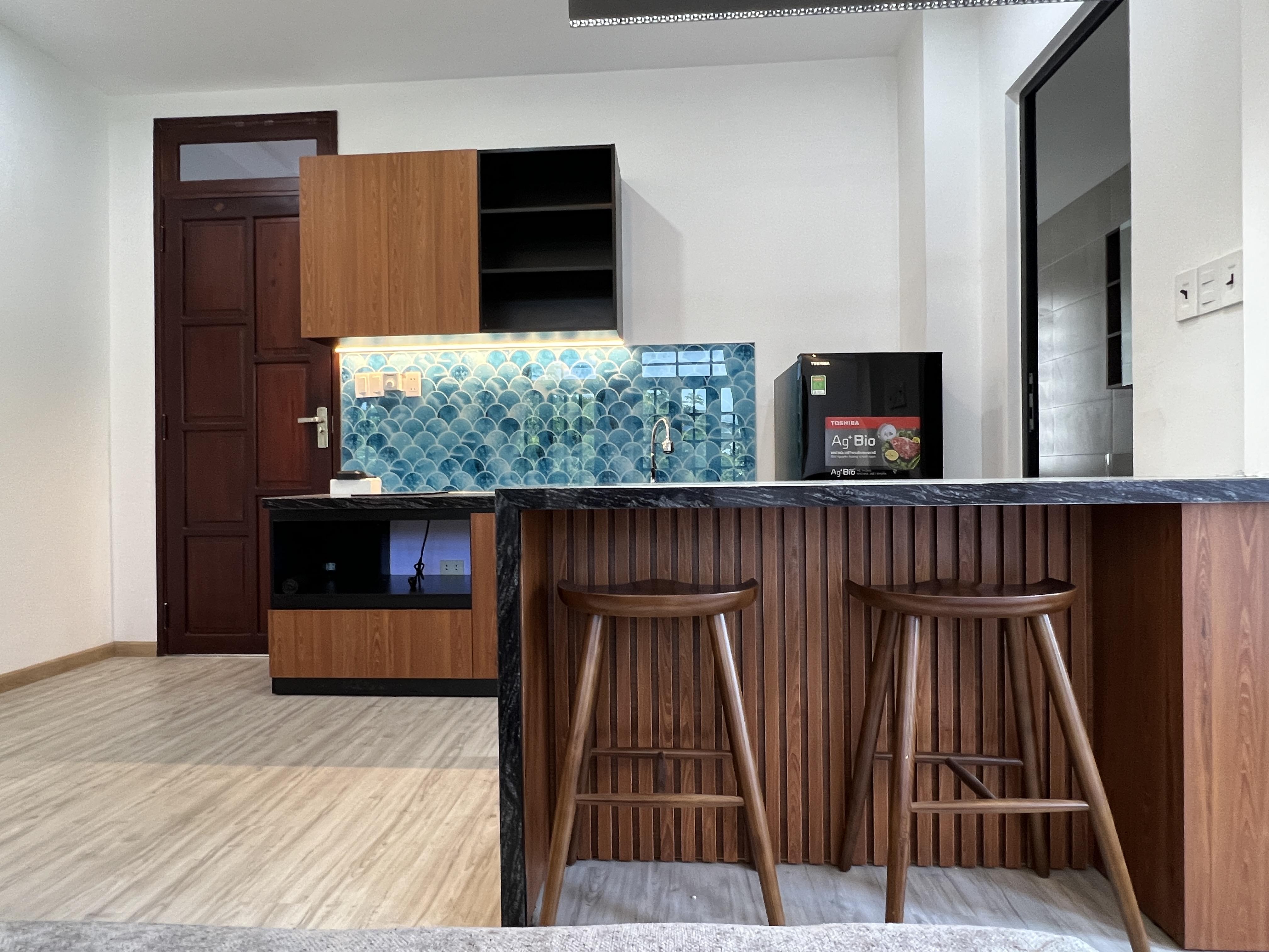 Qi Homestay、ミーケー ビーチ近くのマンスリー レンタル