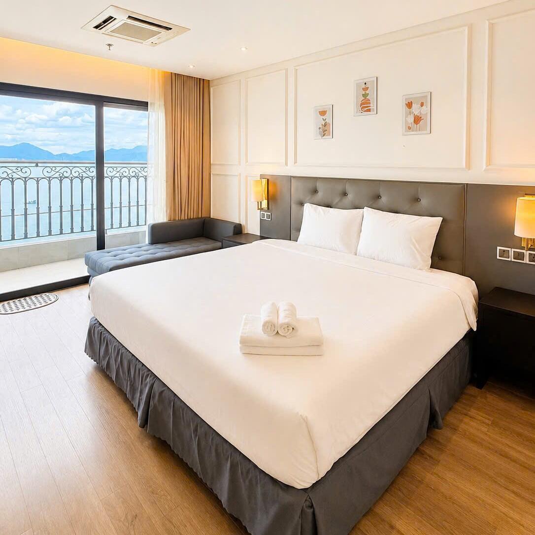 海の景色を楽しめるスタジオ｜Wyndham Danang Golden Bay