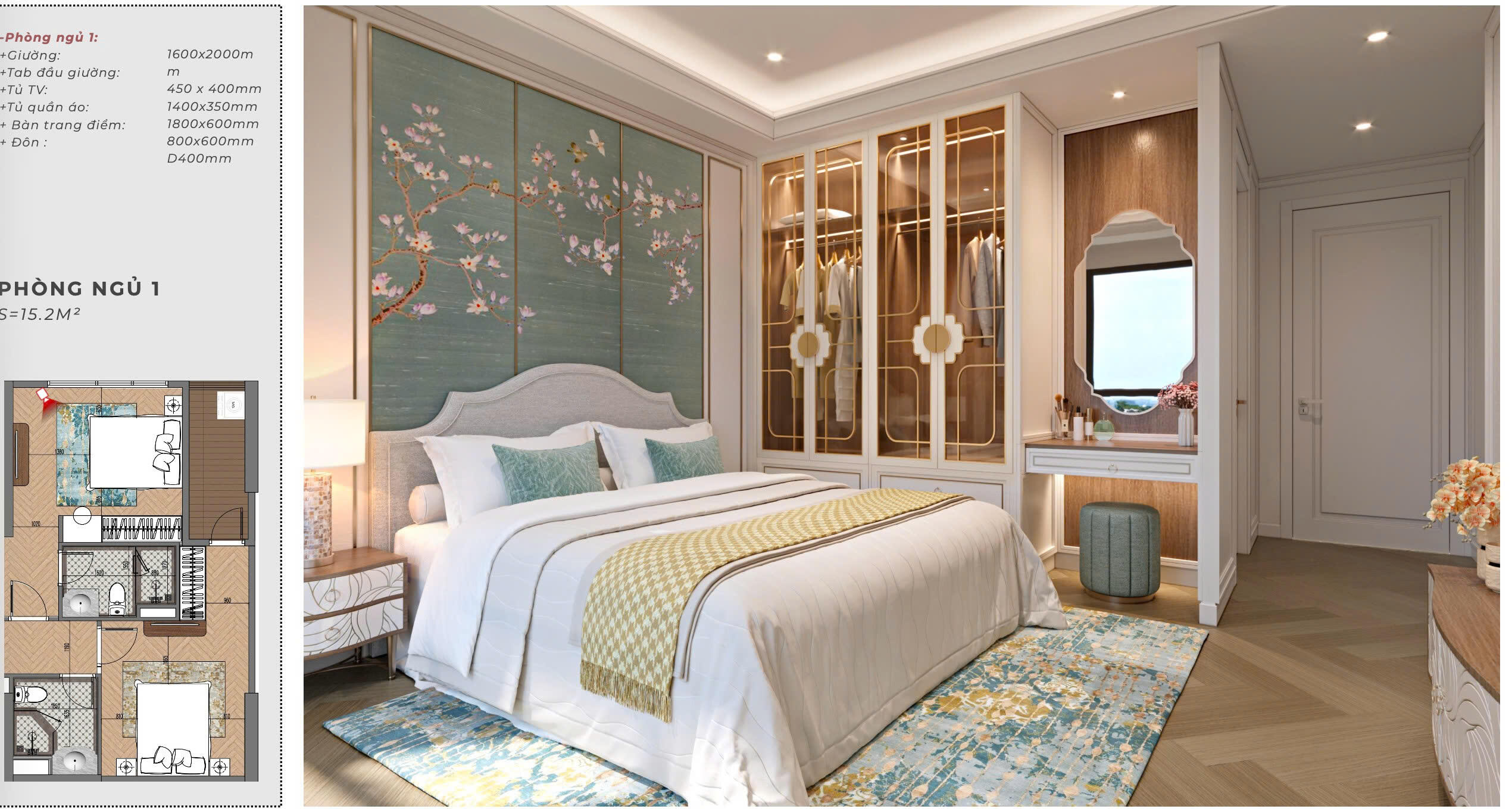 Capital Square Danang 高級2ベッドルームマンション