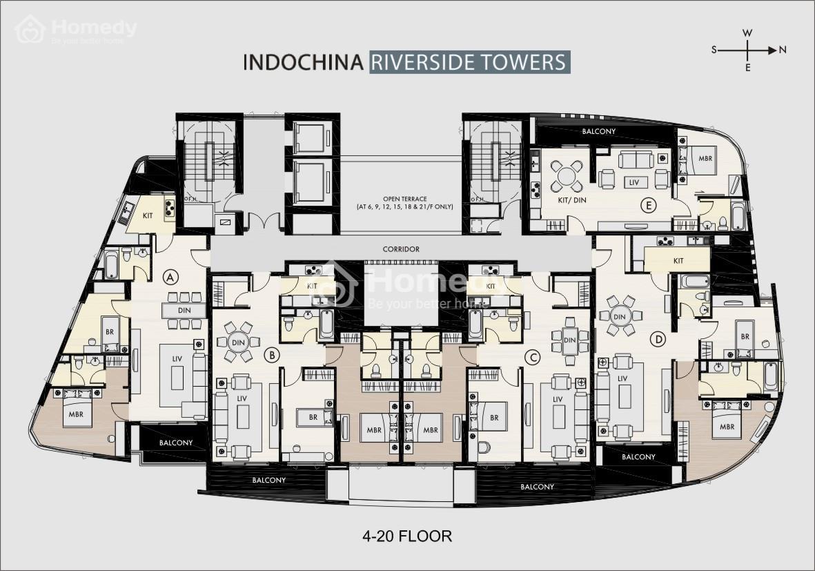 Indochina Riverside Towers　2ベッドルーム販売中　オーシャンビュー・ダナン市ビュー