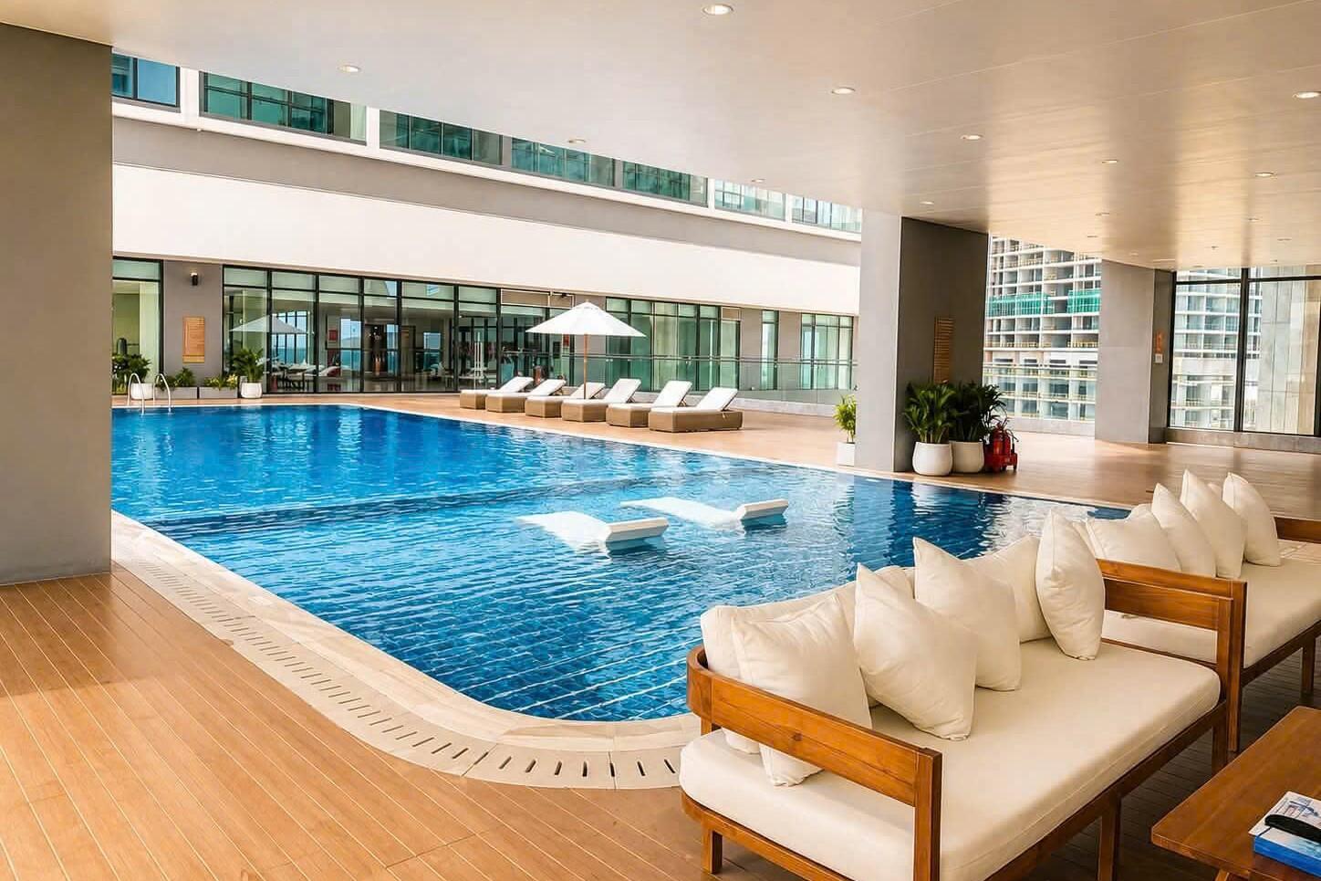 Spacious 1-Bedroom Seafront Apartment | Times Square Da Nang - FUTA Residence | Partial Sea View