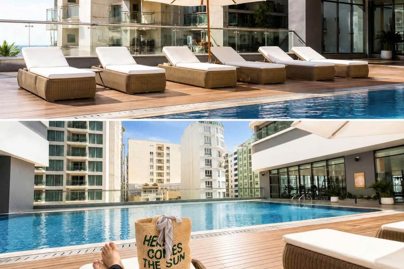 Spacious 1-Bedroom Seafront Apartment | Times Square Da Nang - FUTA Residence | Partial Sea View