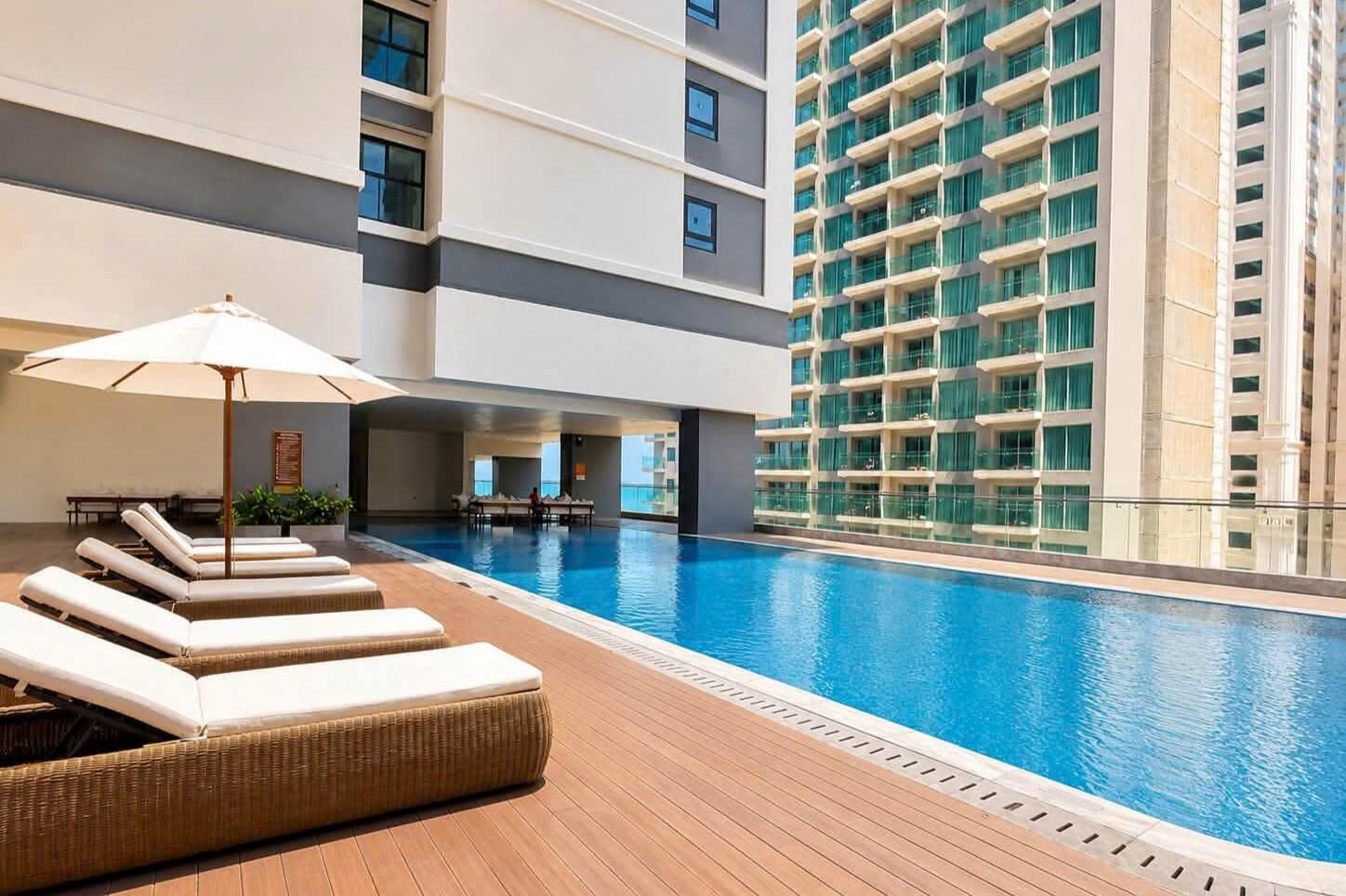 Spacious 1-Bedroom Seafront Apartment | Times Square Da Nang - FUTA Residence | Partial Sea View