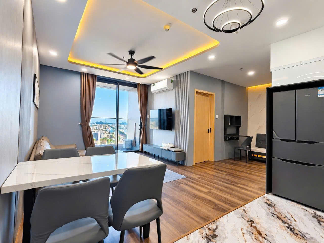 1-Bedroom Apartment with Ocean View & Workspace for Rent at Panoma Da Nang | High floor