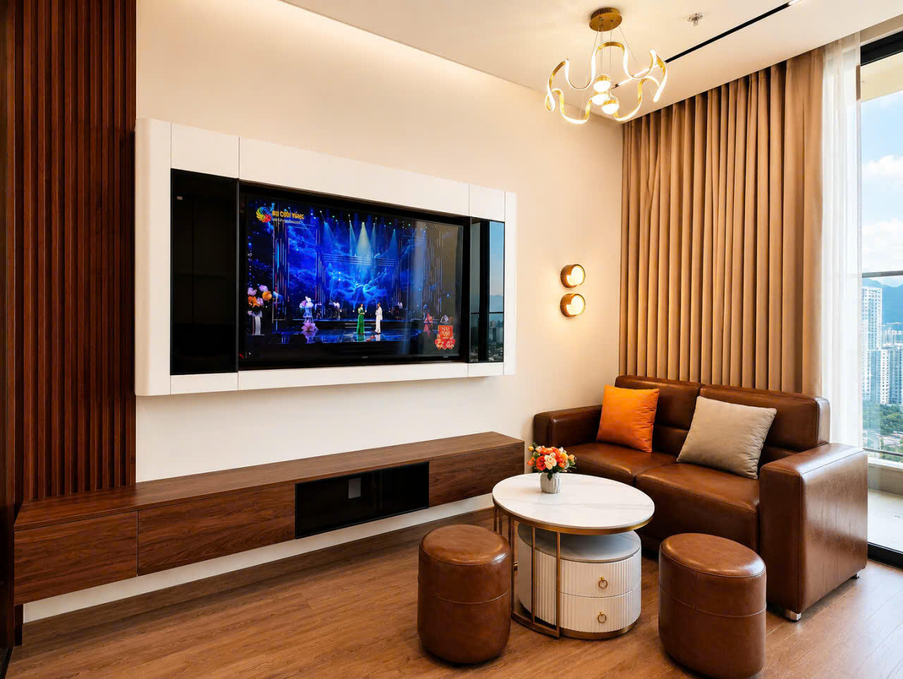 Studio Apartment with Elegant Interiors & Stunning City View