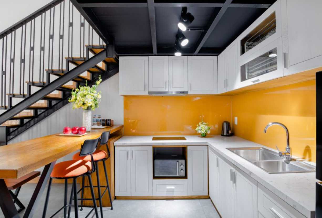 Căn hộ gác xép có không gian làm việc chung