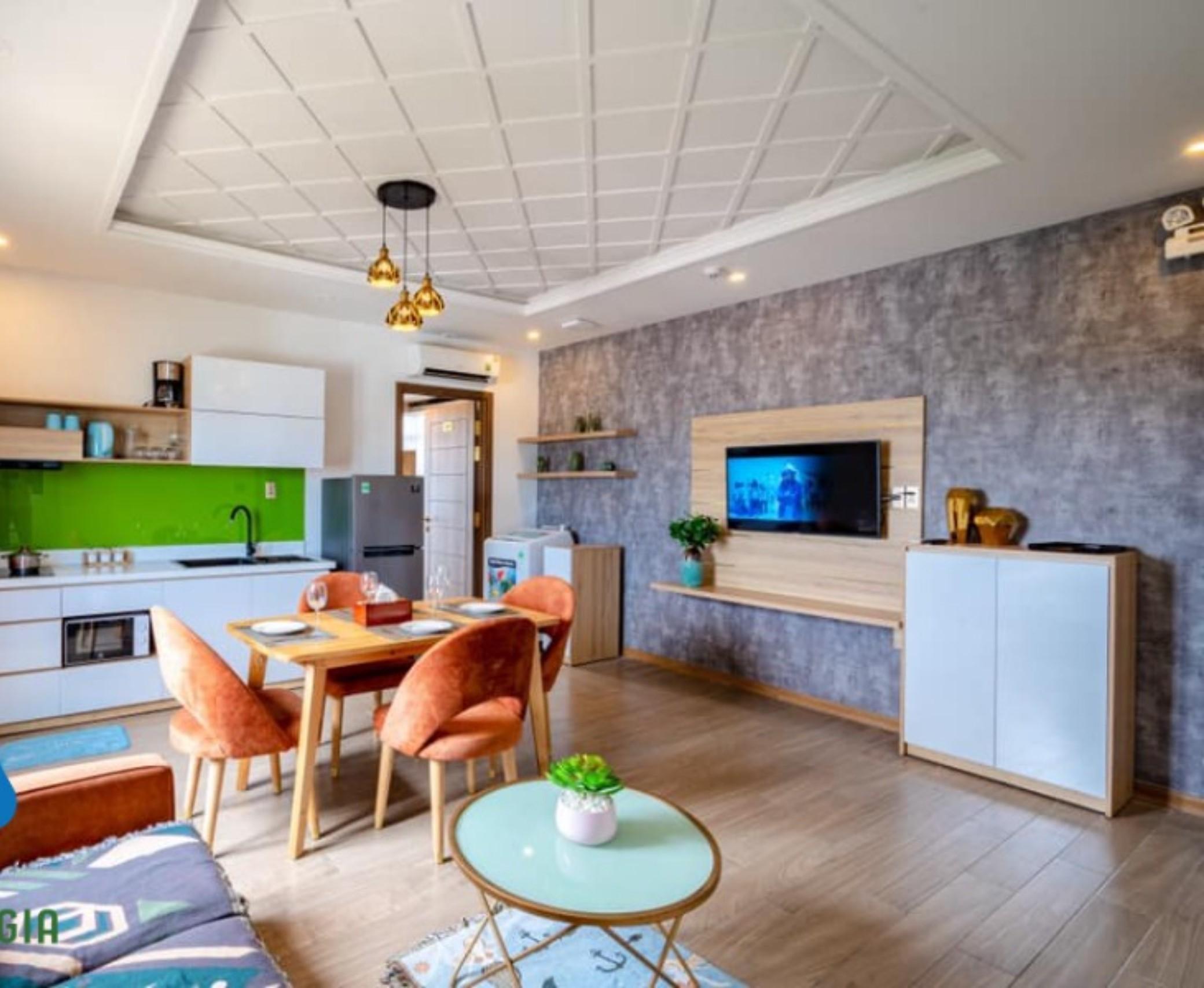 Cho thuê căn hộ 8 tầng, thiết kế đẹp gần biển Hòa Hải