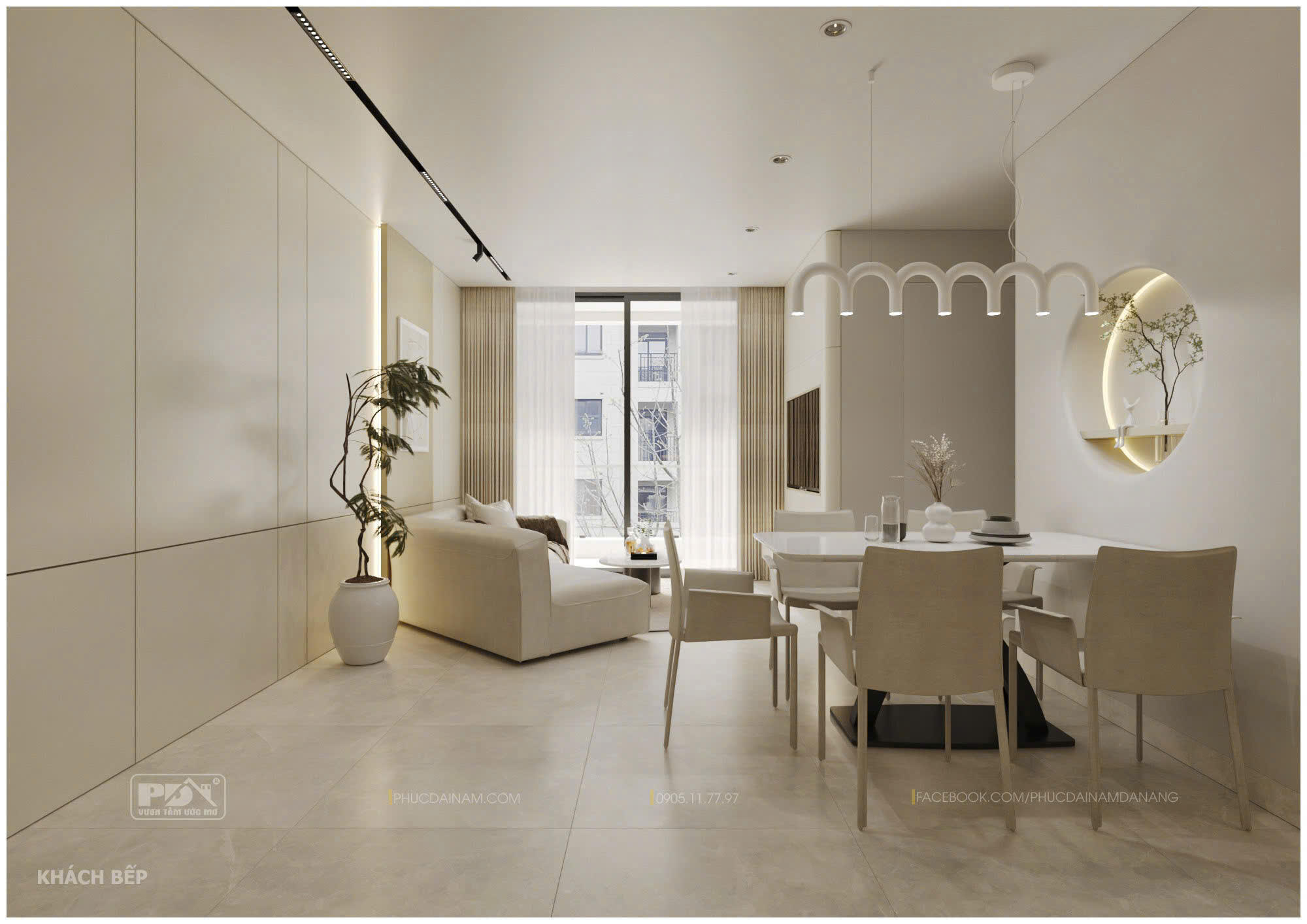 Căn hộ 2 phòng ngủ Panoma Riverside nhìn ra sông Hàn