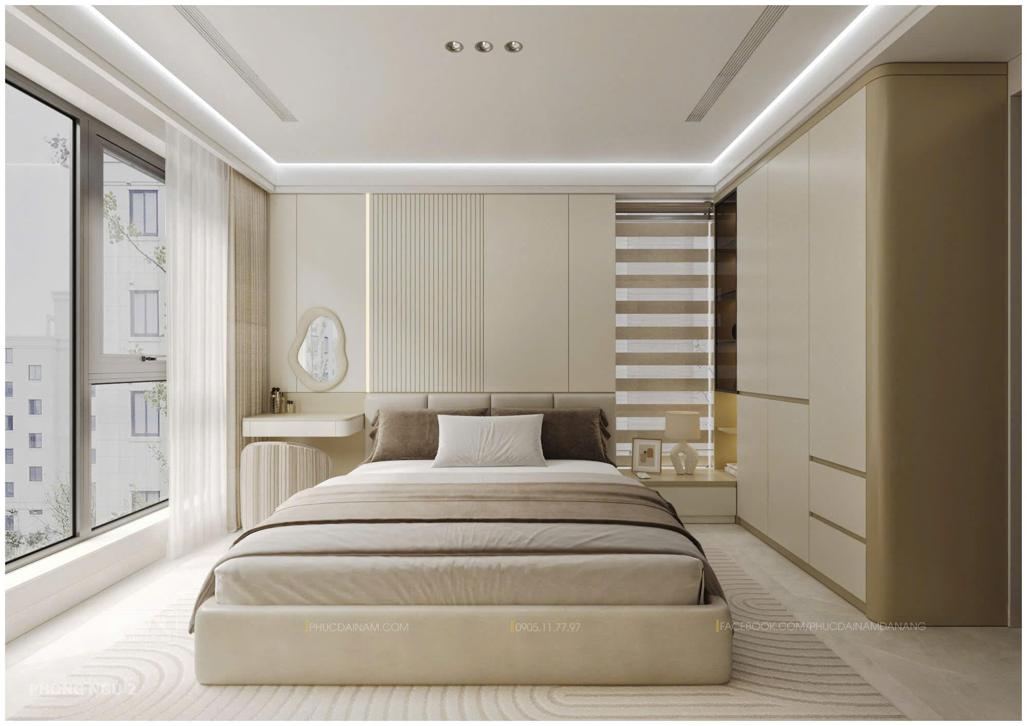 Căn hộ 2 phòng ngủ Panoma Riverside nhìn ra sông Hàn